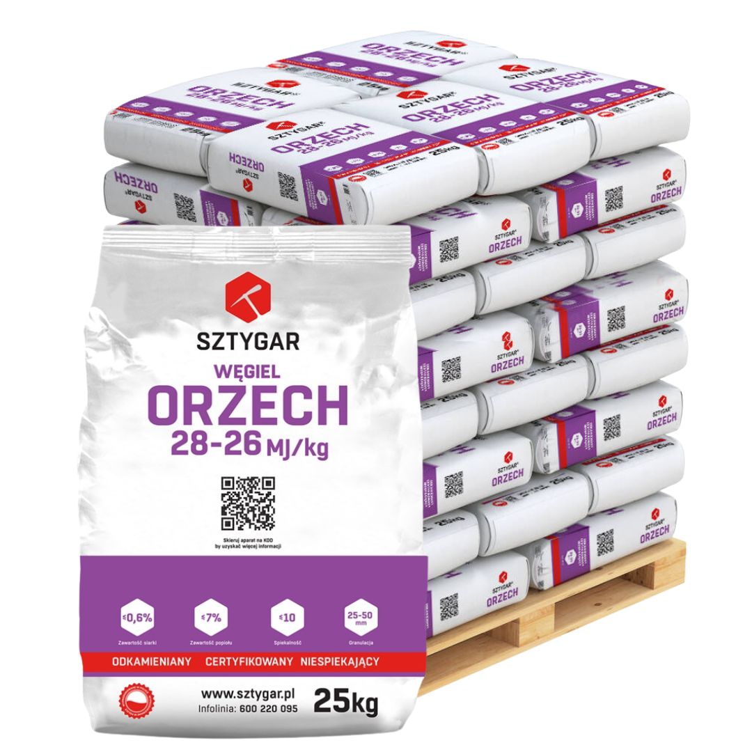 MAX WĘGIEL ORZECH 25 KG SZTYGAR 28MJ