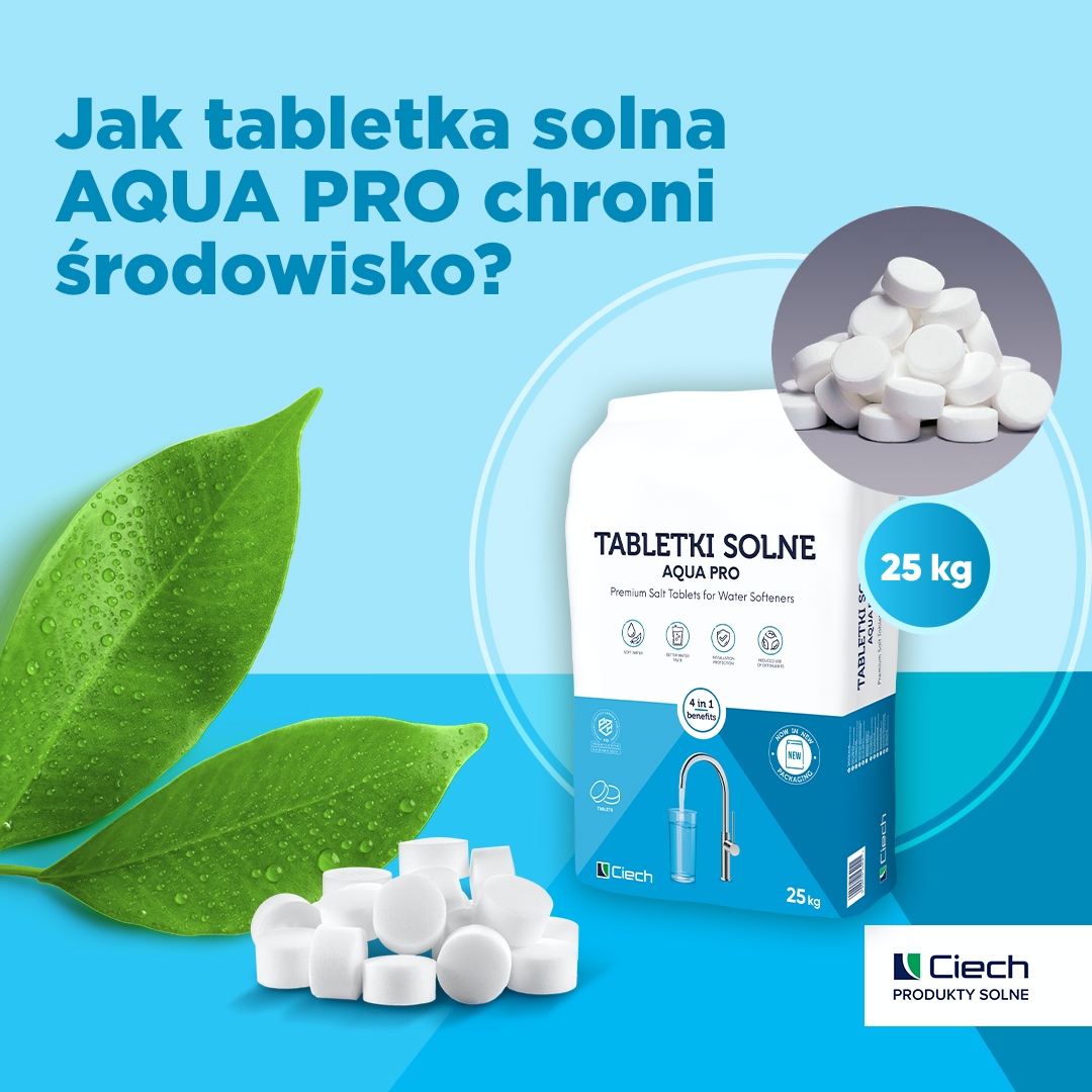 SÓL TABLETKOWANA 25KG do zmiękczania wody Ciech