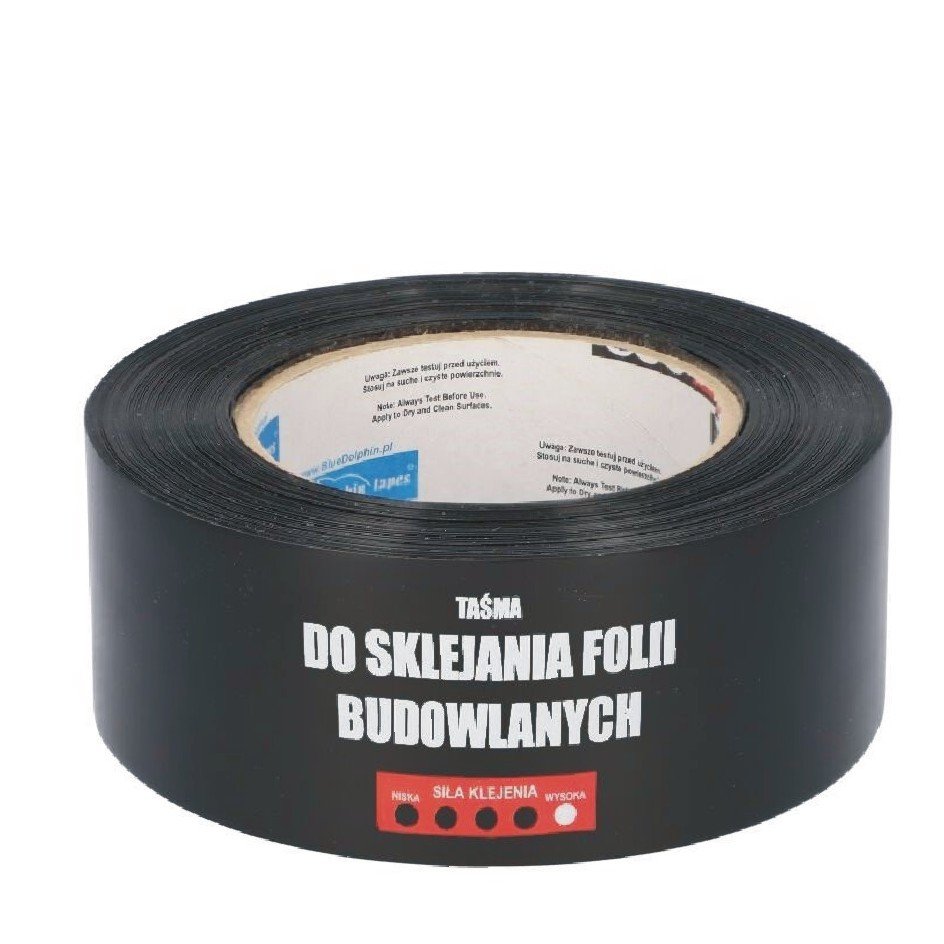 TAŚMA CZARNA do sklejania folii budowlanych 50MMX20M Blue Dolphin