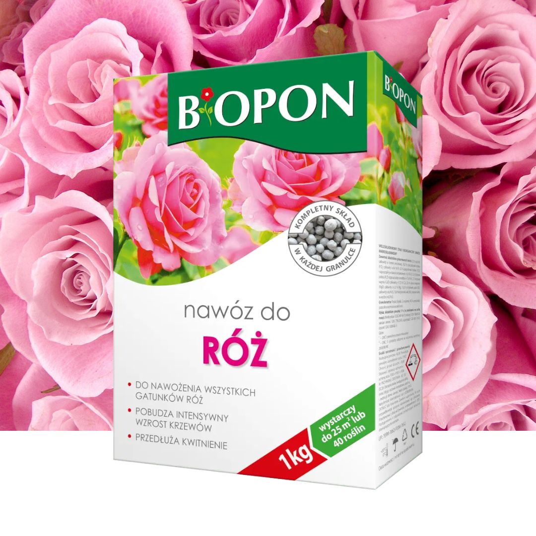 NAWÓZ DO RÓŻ GRANULAT 1KG Biopon