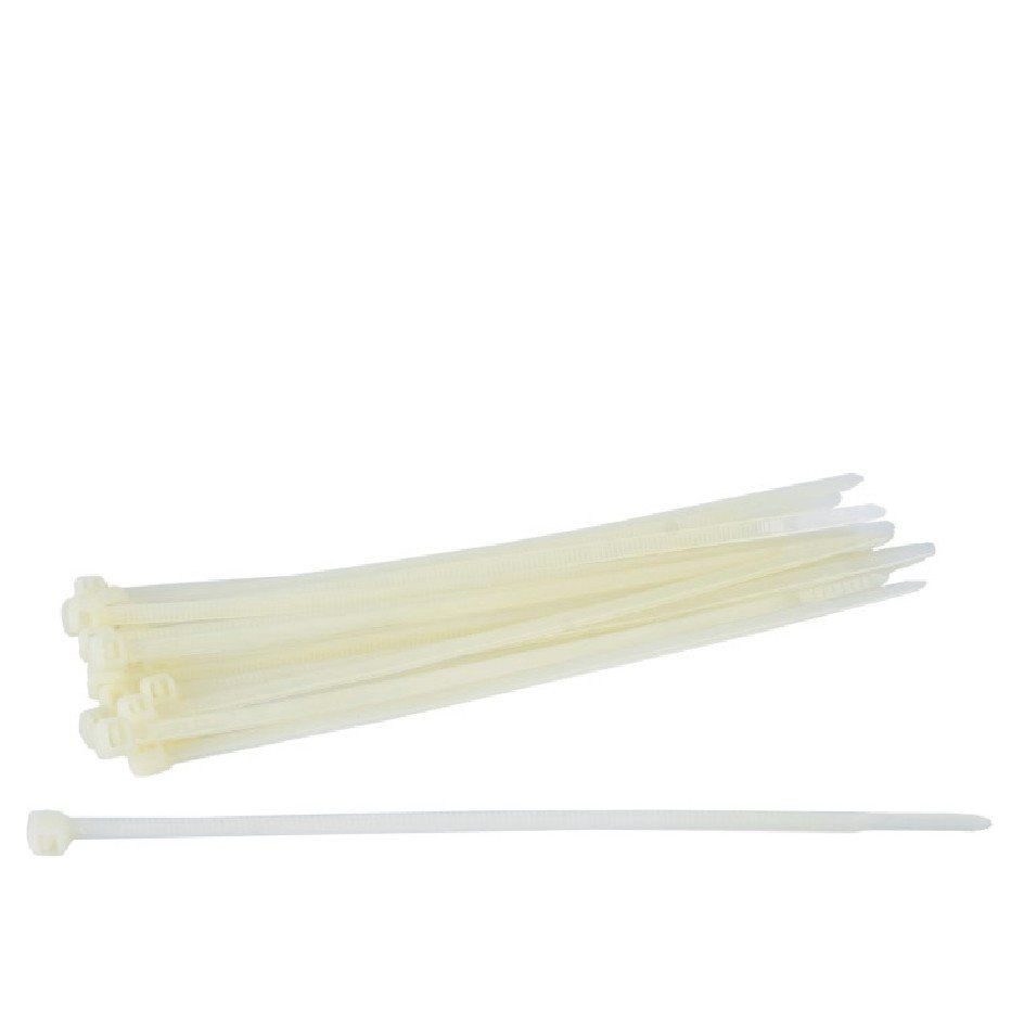 OPASKA ZACISKOWA NYLON  4,8X380 BIAŁA OPPB48380 100 szt