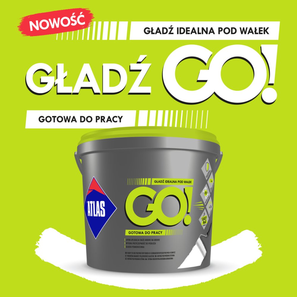 ATLAS GŁADŻ GO WIADRO idealna pod wałek 25KG