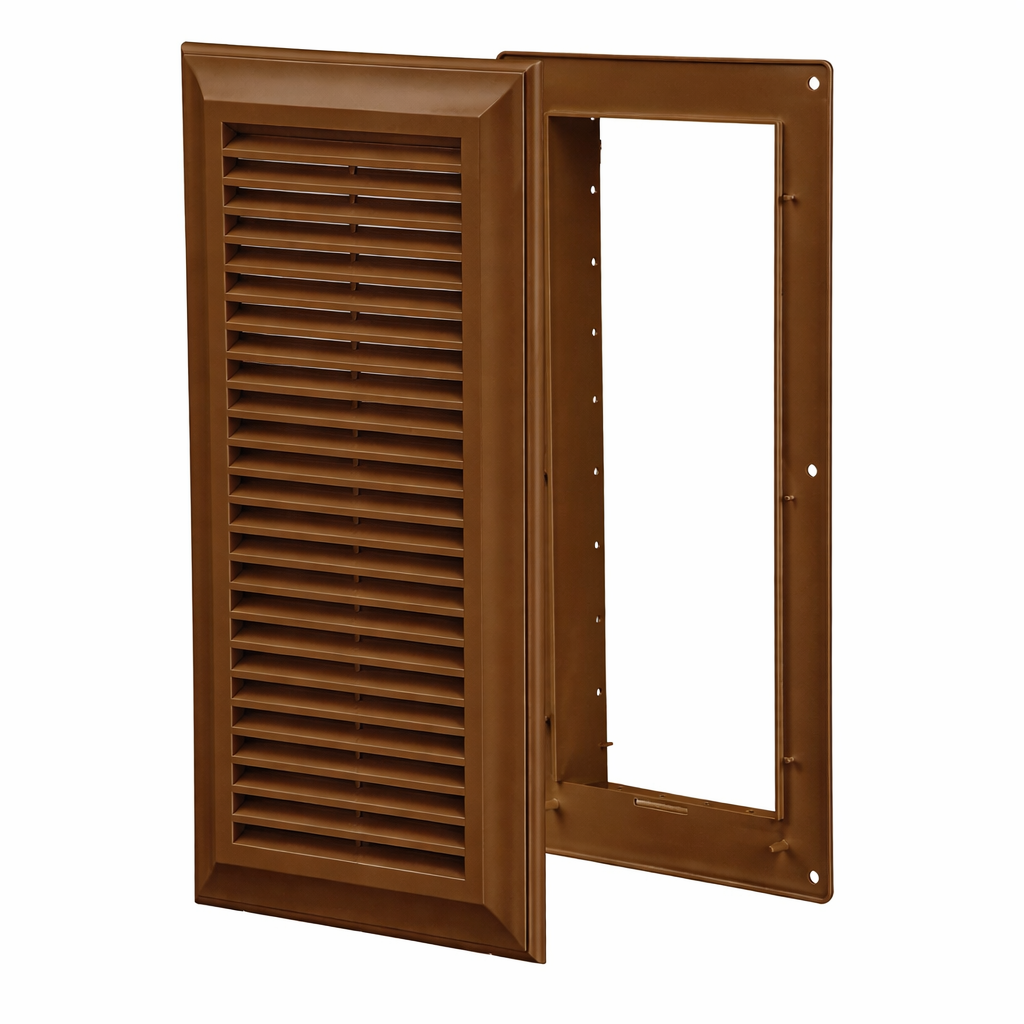 KRATKA WENTYLACYJNA 300x150 mm z siatką i kołnierzem EL250A BRĄZOWA Ventika