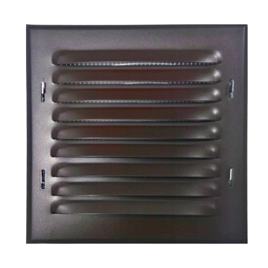 KRATKA WENTYLACYJNA METALOWA 165X230 mm z siatką BRĄZOWA Vents