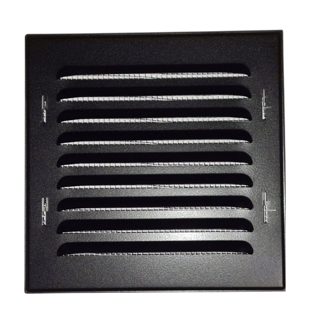 KRATKA WENTYLACYJNA METALOWA 165X230 mm z siatką GRAFITOWA Vents