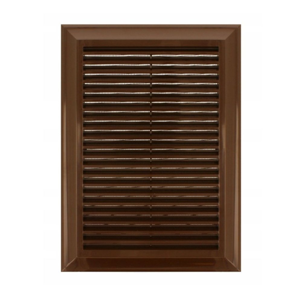 KRATKA WENTYLACYJNA 180x250 mm z siatką i kołnierzem EL250ABR BRĄZOWA Vents