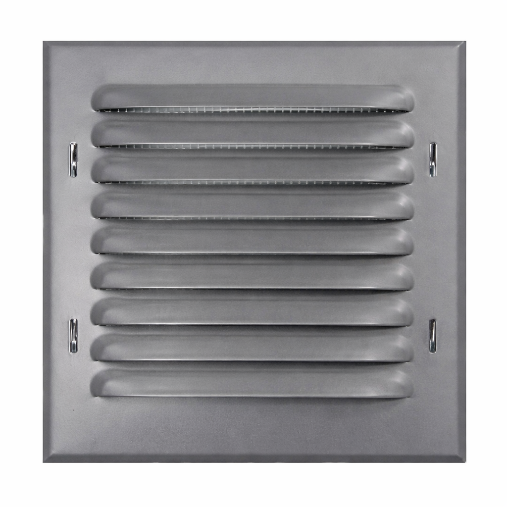 KRATKA WENTYLACYJNA METALOWA 167X167 mm z siatką SZARA Vents