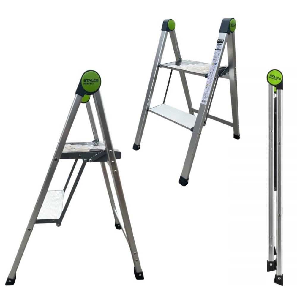 DRABINA SKŁADANA MINI SLIM 2-stopnie aluminium 020140402