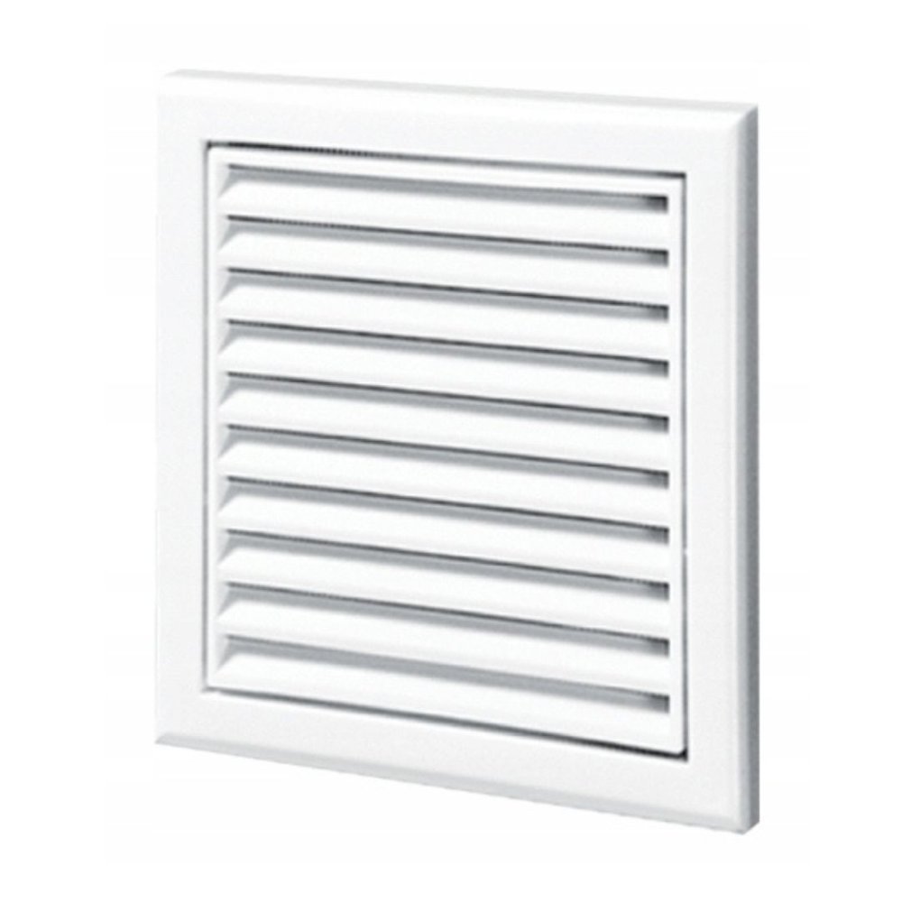 KRATKA WENTYLACYJNA 154x154 mm z siatką MW 100A BIAŁA Vents