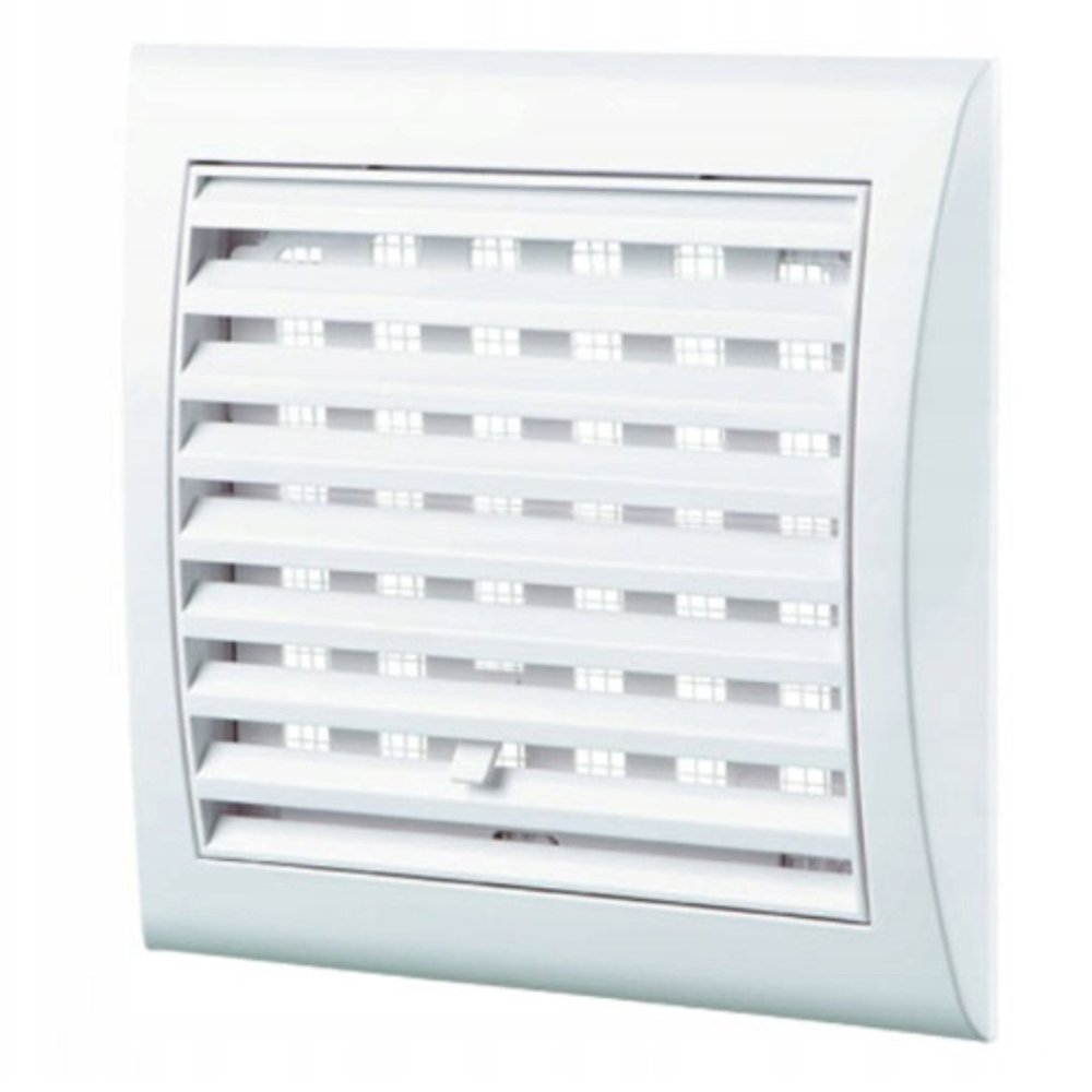 KRATKA WENTYLACYJNA 154X150 mm regulowana z siatką MW103RK BIAŁA Vents