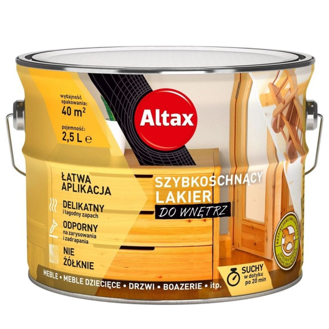 ALTAX LAKIER DO WNĘTRZ BEZBARWNY 2,5l POŁYSK