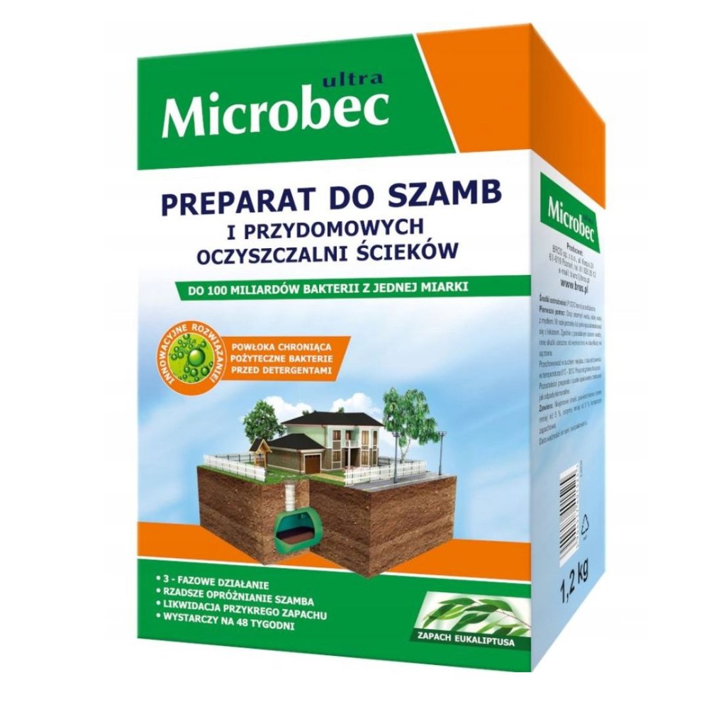 PREPARAT DO SZAMB Ultra zapach eukaliptus - 900G+300G Microbec 