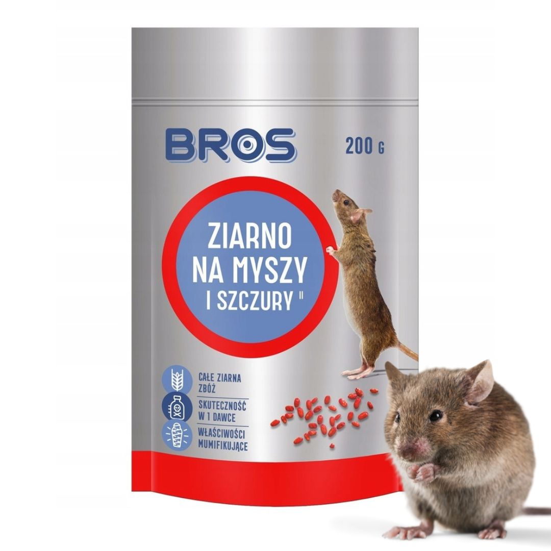 BROS TRUTKA NA MYSZY SZCZURY ZIARNO 200G Bros
