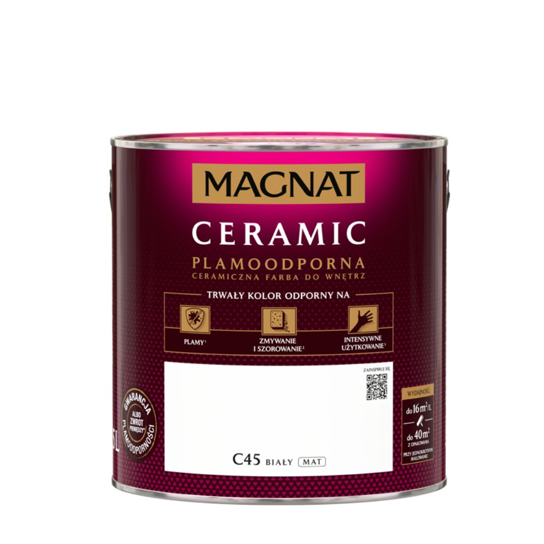 MAGNAT FARBA CERAMICZNA BIAŁA C45 2,5L