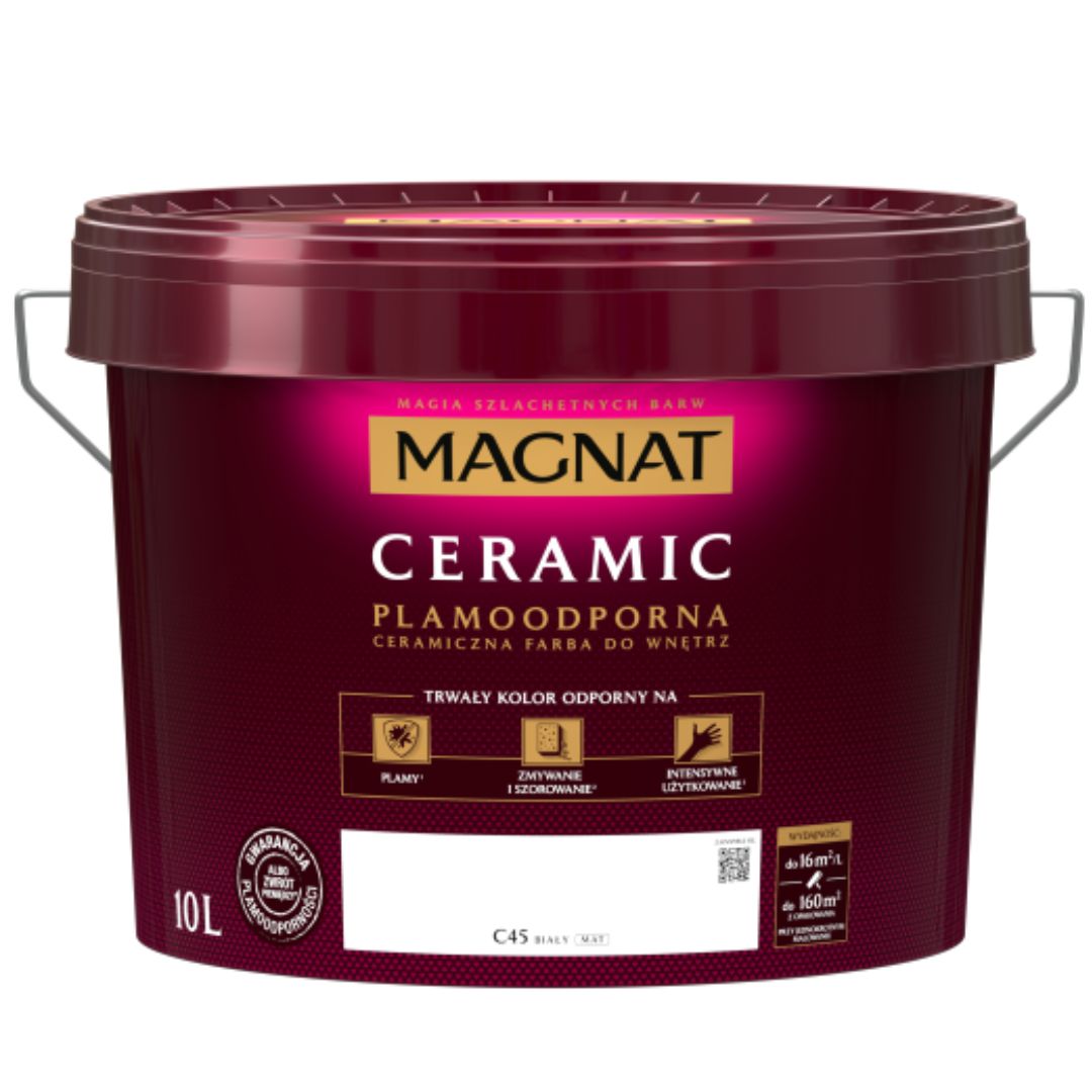MAGNAT FARBA CERAMICZNA BIAŁA C45 10L