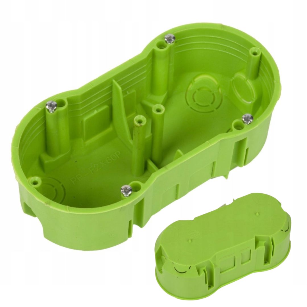 PUSZKA PODTYNKOWA PODWÓJNA PP-F2 60MM ZIELONA 