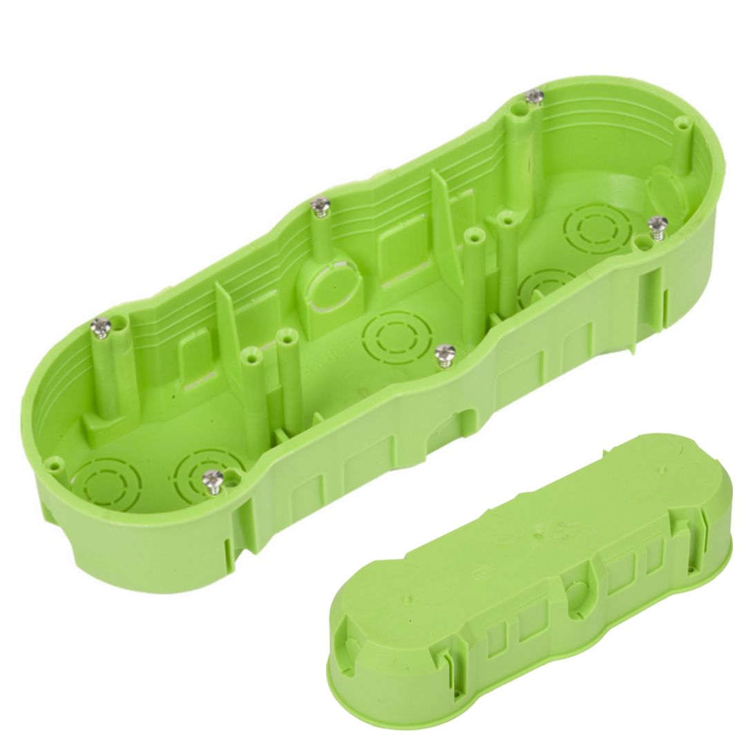 PUSZKA PODTYNKOWA POTRÓJNA PP-F3 60MM ZIELONA
