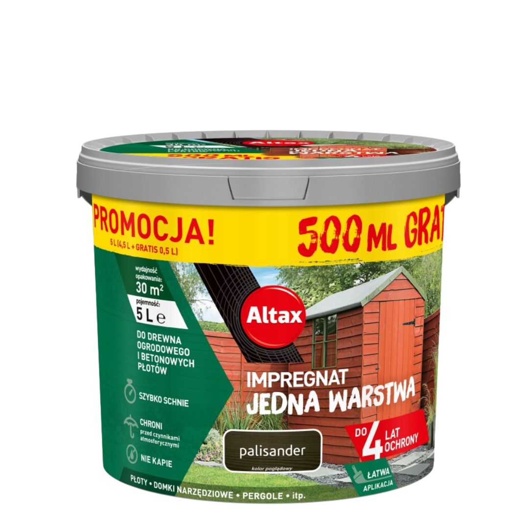 ALTAX IMPREGNAT JEDNA WARSTWA drewno/beton PALISANDER 5L
