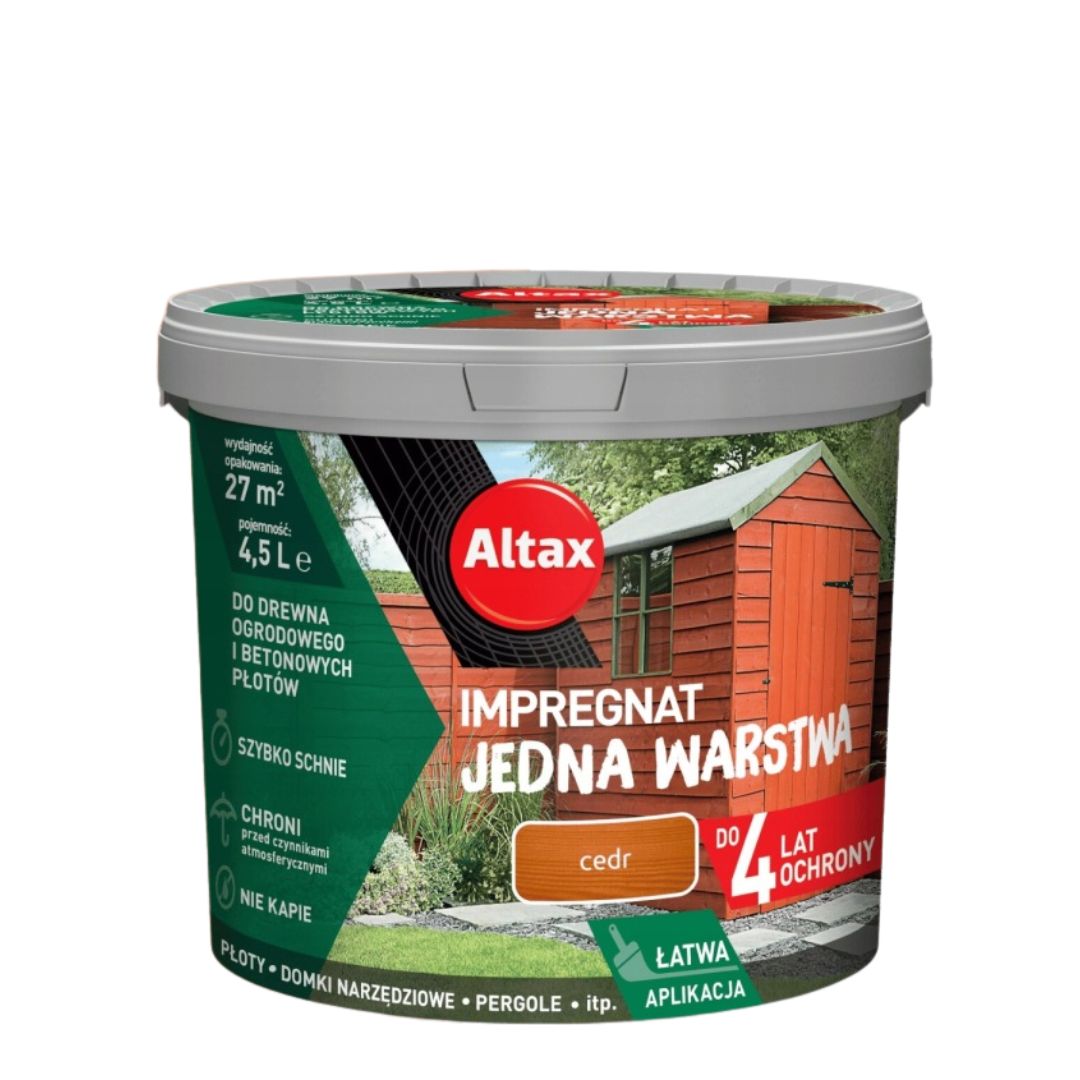 ALTAX IMPREGNAT JEDNA WARSTWA drewno/beton CEDR 4,5L