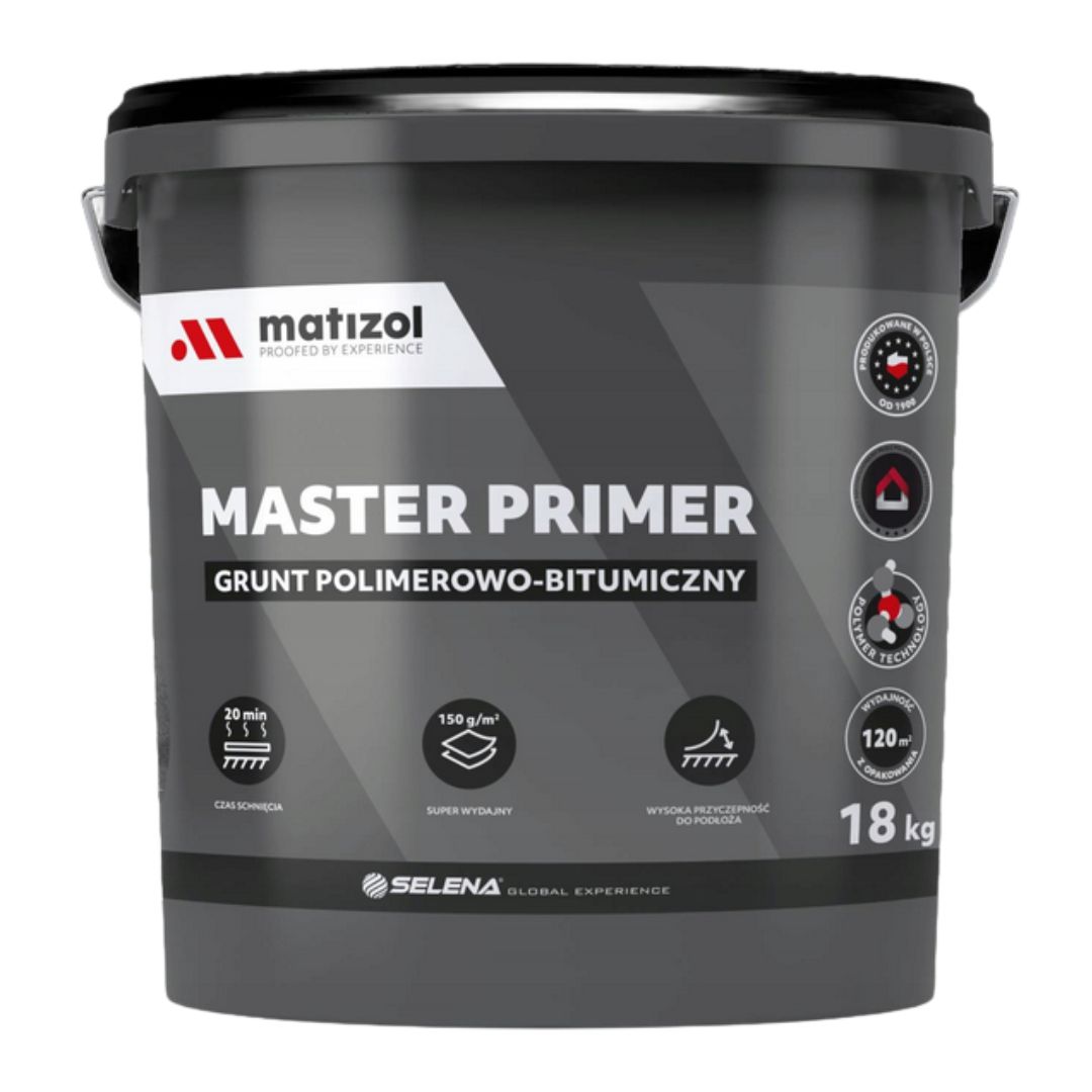 GRUNT POLIMEROWO-BITUMICZNY MASTER PRIMER szybki 18kg Matizol