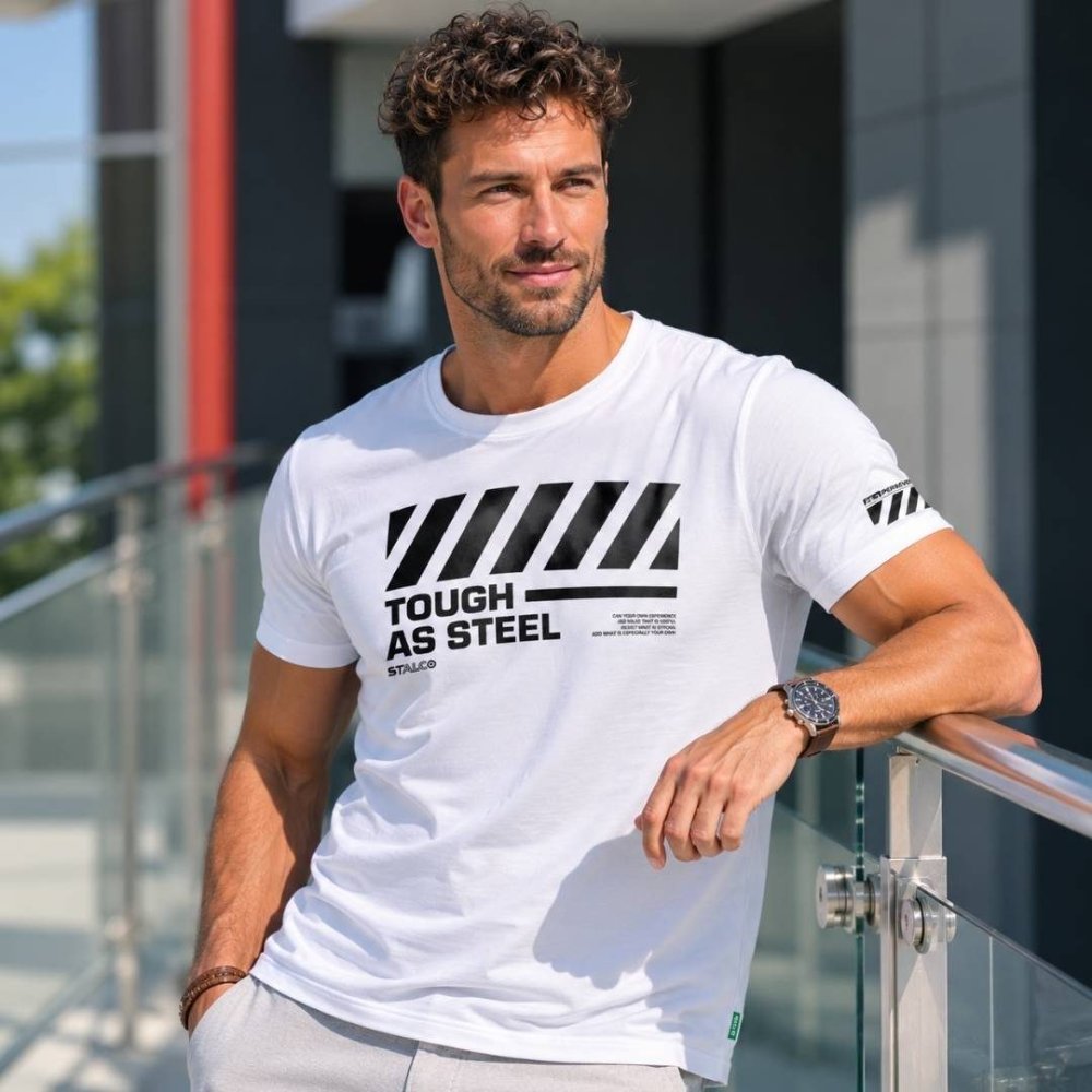 T-SHIRT BIAŁY L BRUS 090696064 Stalco